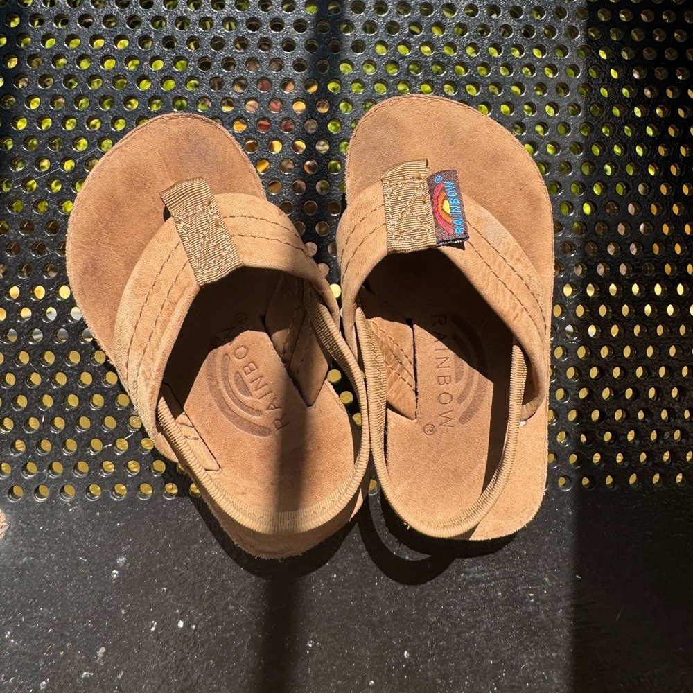 Rainbow Kids Brown Flip Flops
